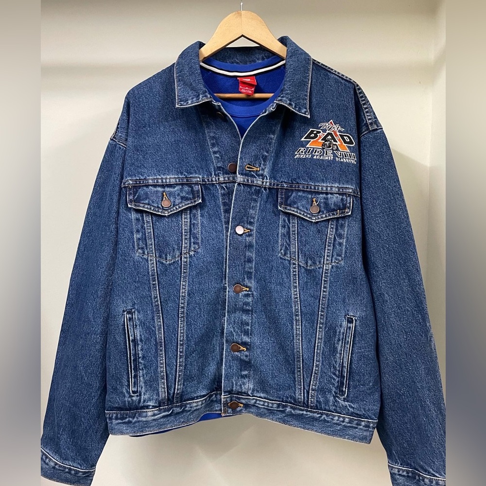 RIP’S BAD RIDE VIII BLUE DENIM JACKET FOR MEN’S & WOMEN’S - Picture 2 of 6